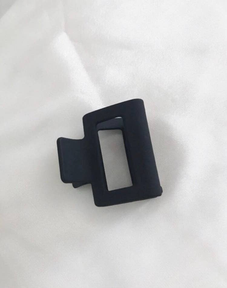 Black Matte Small Block Claw Clip