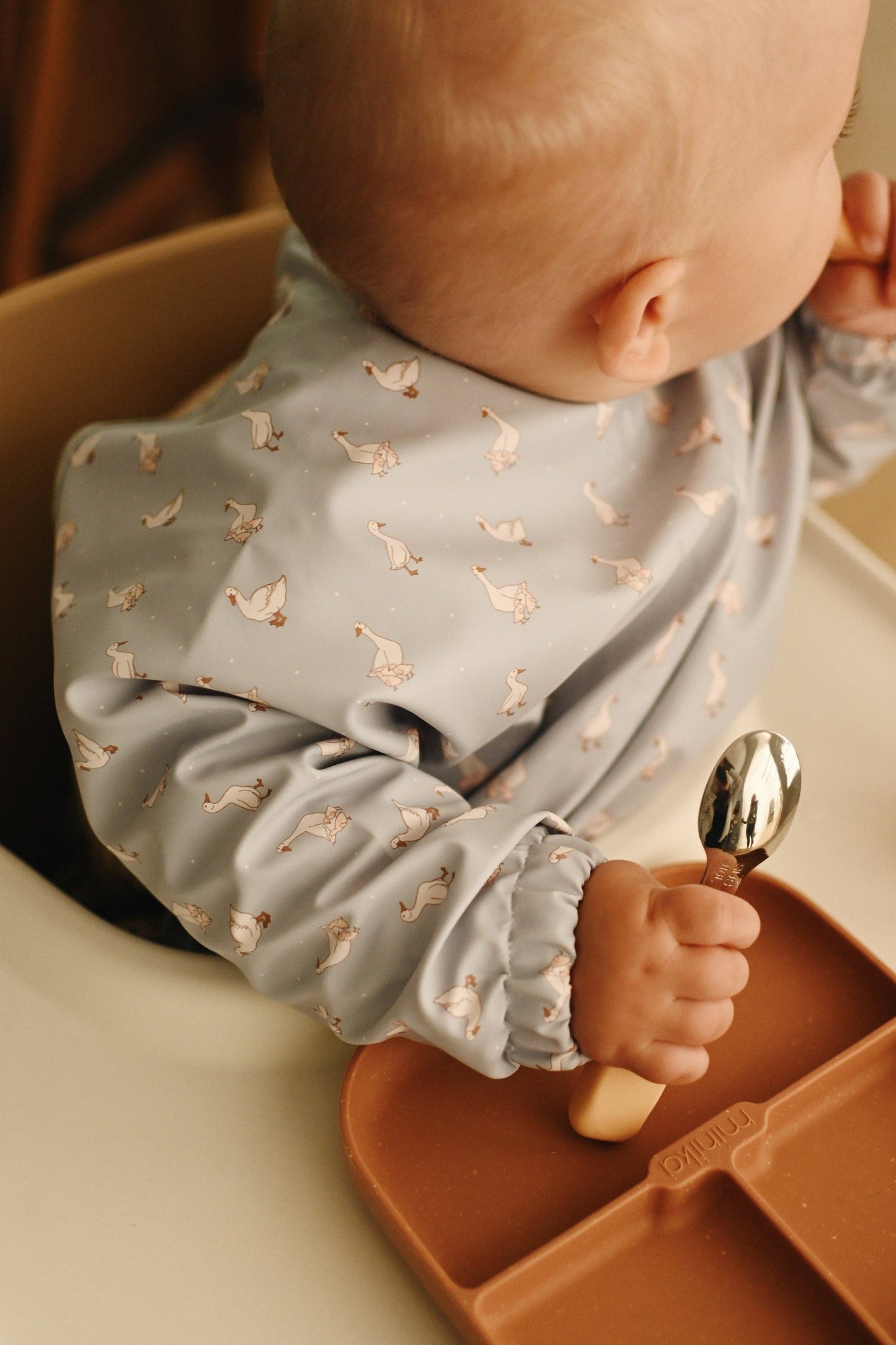 Long sleeve bib - Geese