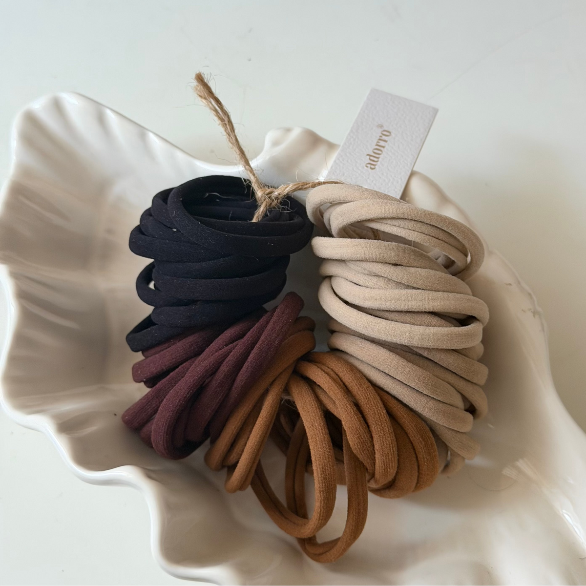Neutral Thin Seamless Hair Tie (Set of 50)