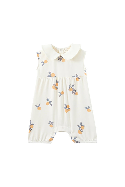 Baby Collar Tank Romper-Clementine