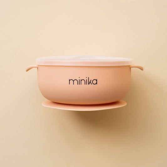 Silicone bowl with lid - Blush