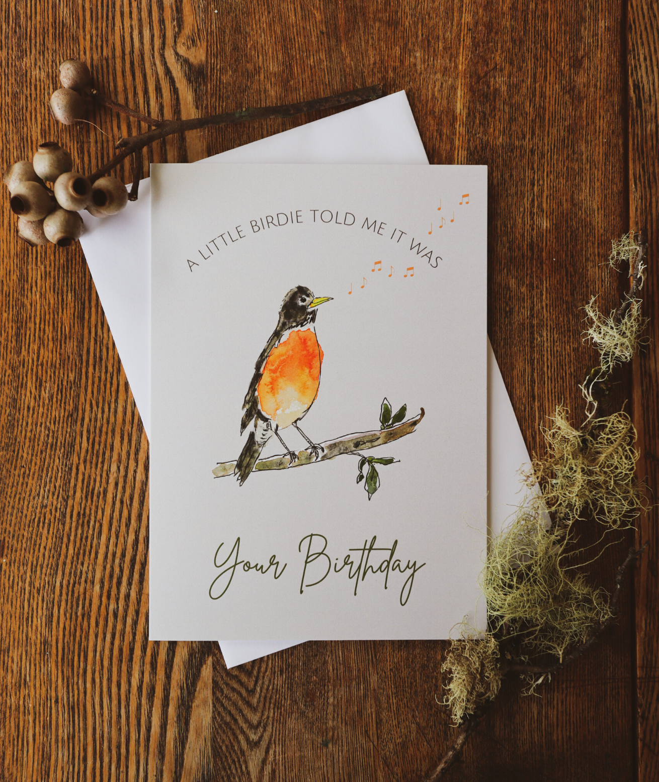Happy Birthday - Robin/ Greeting Card