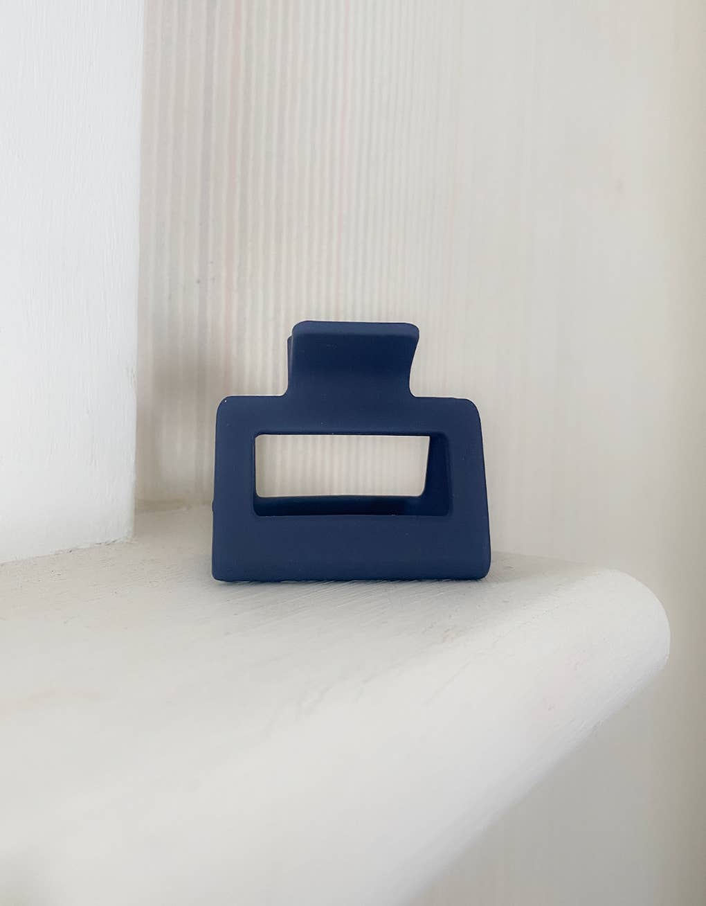 Navy Blue Matte Small (5cm) Block Claw Clip