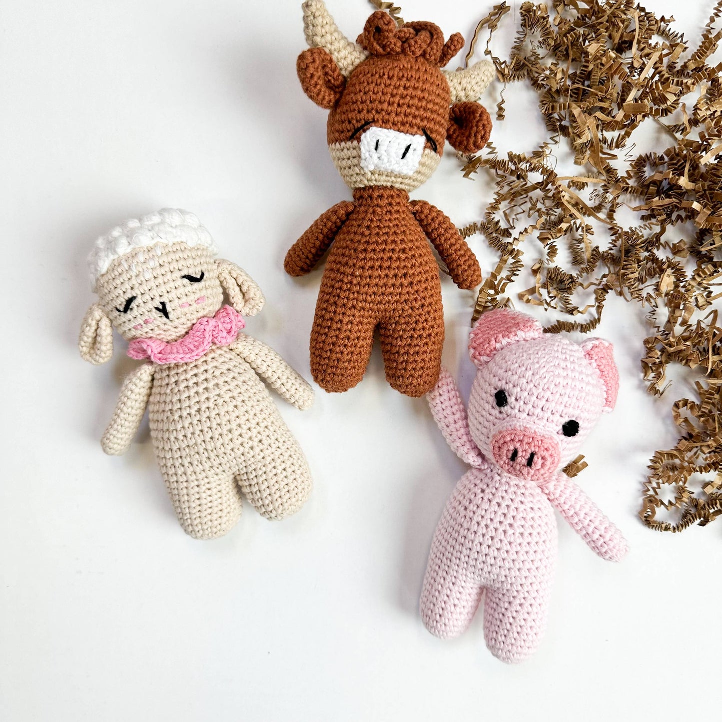 Handmade 100% Cotton Crochet Stuffed Animals