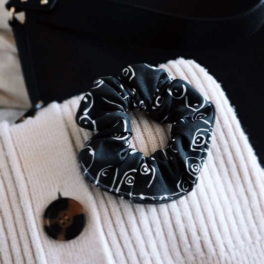 Organic Cotton Hair Scrunchie - Woman Series (Black)