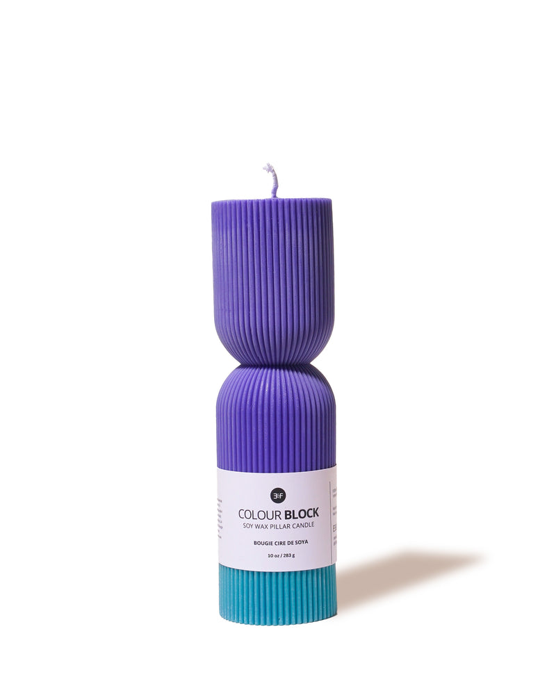 Colour Block Pillar Candle