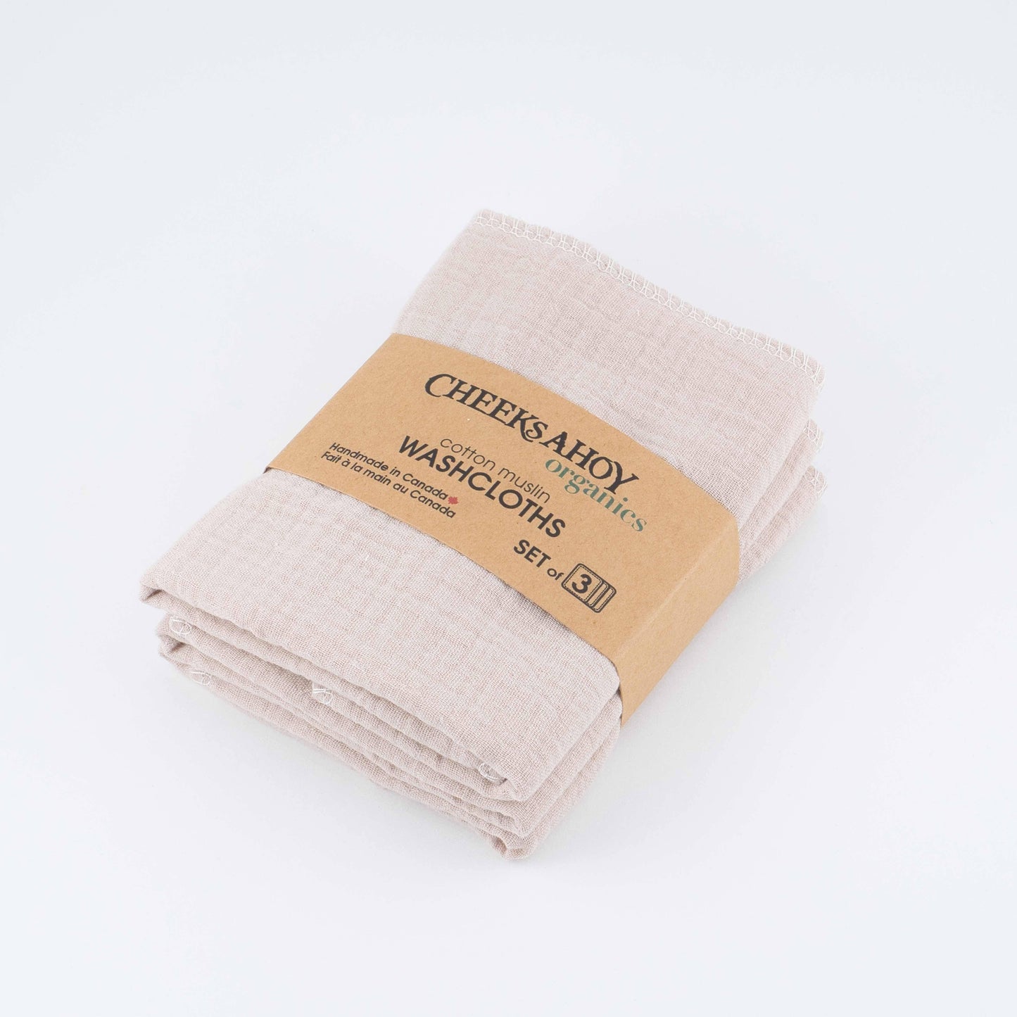Organic Cotton Muslin Washcloth • Kitchen Cloth • Hankie •