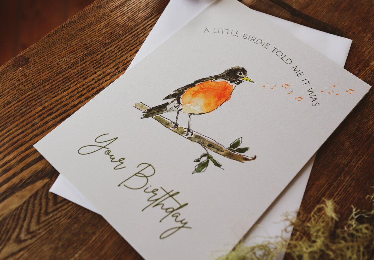 Happy Birthday - Robin/ Greeting Card