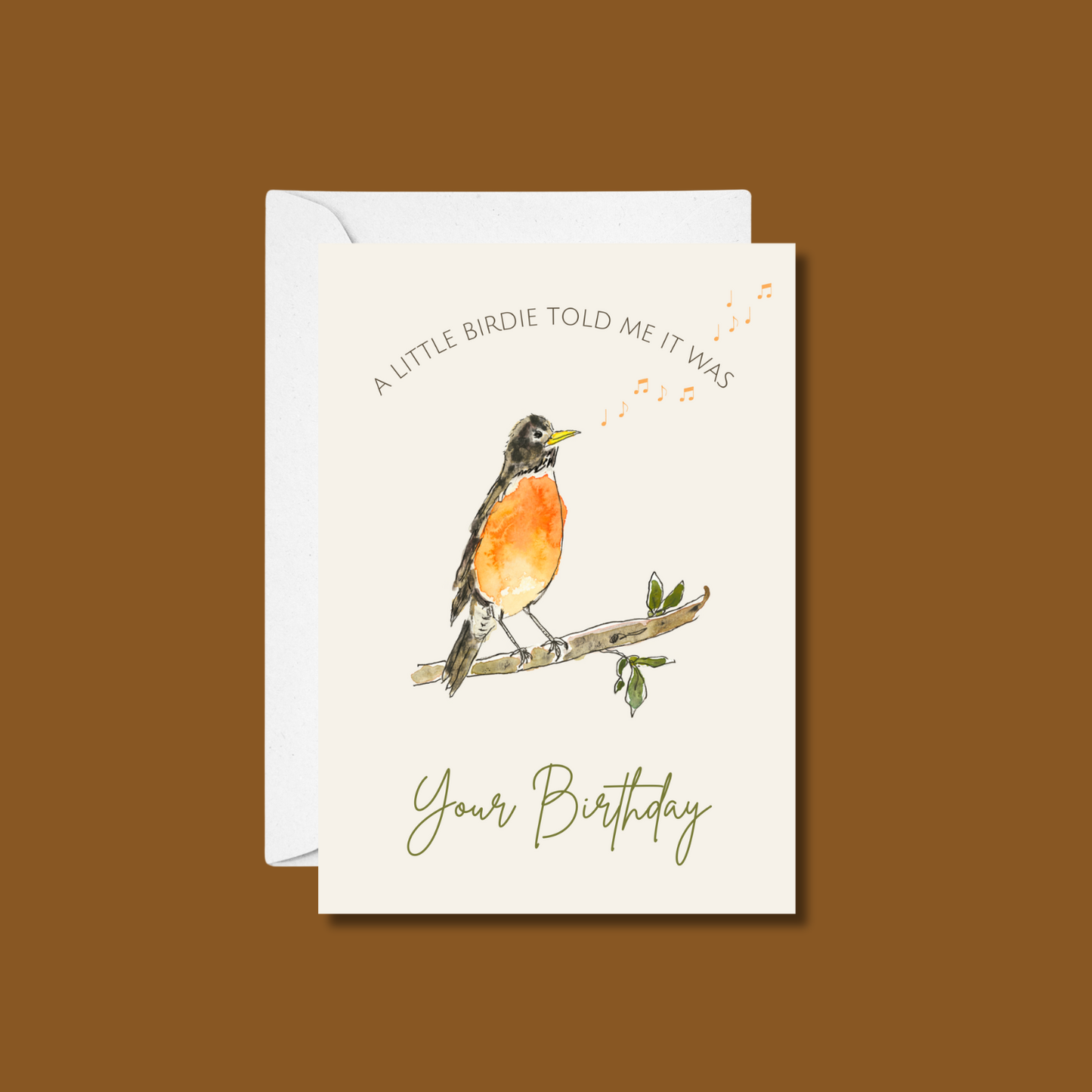 Happy Birthday - Robin/ Greeting Card