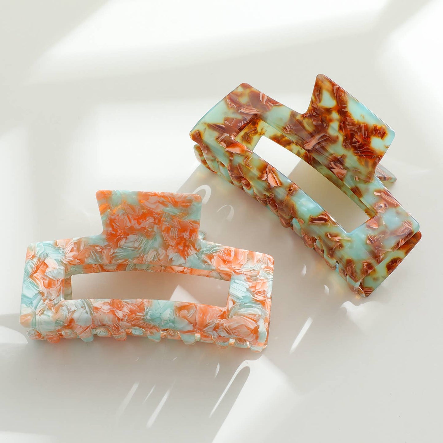 Sage | Large Multicolor Rectangle Eco-Friendly Claw Clip