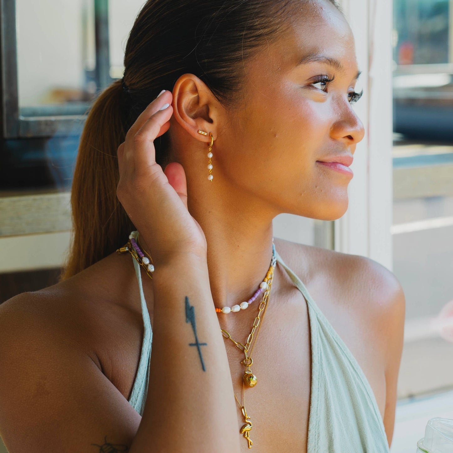 Pearl Drop Earrings 
