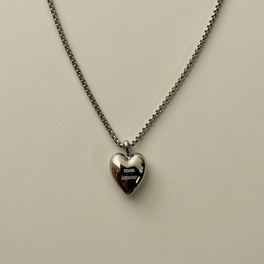 Mon Amour Necklace- Silver