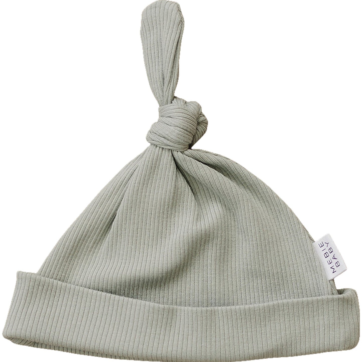 Organic Ribbed Newborn Knot Hat