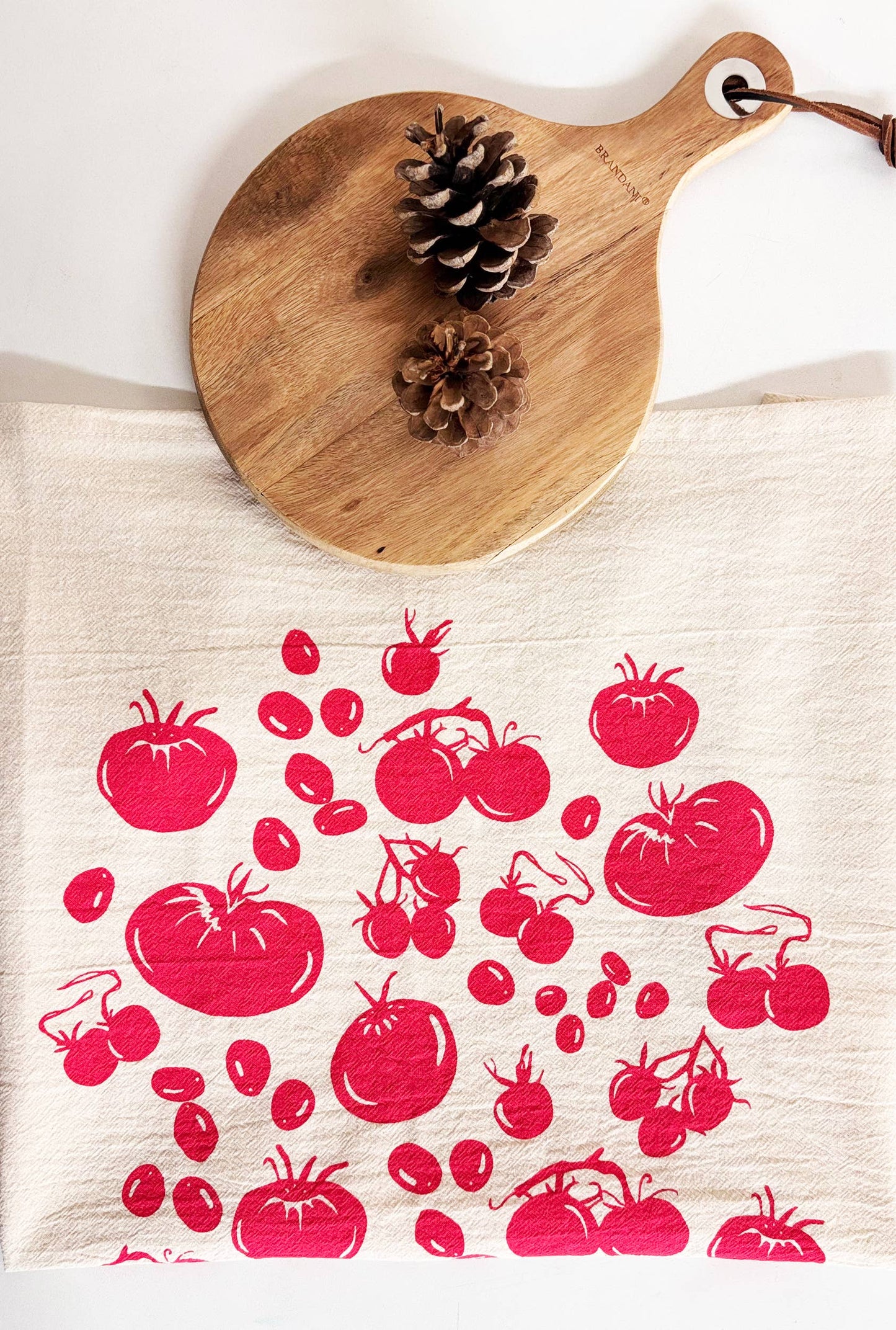 Tomatoes Organic Tea Towel Red - 20x24