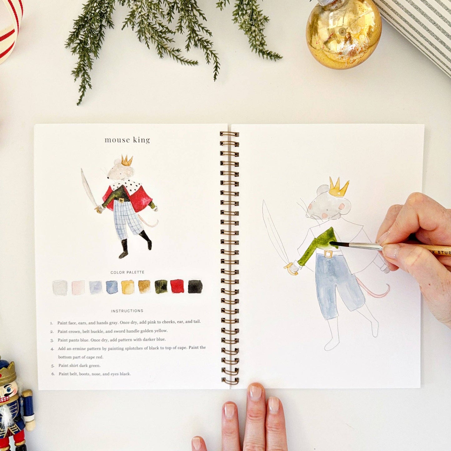 PREORDER: Nutcracker watercoloUr workbook (pick up December 12th)