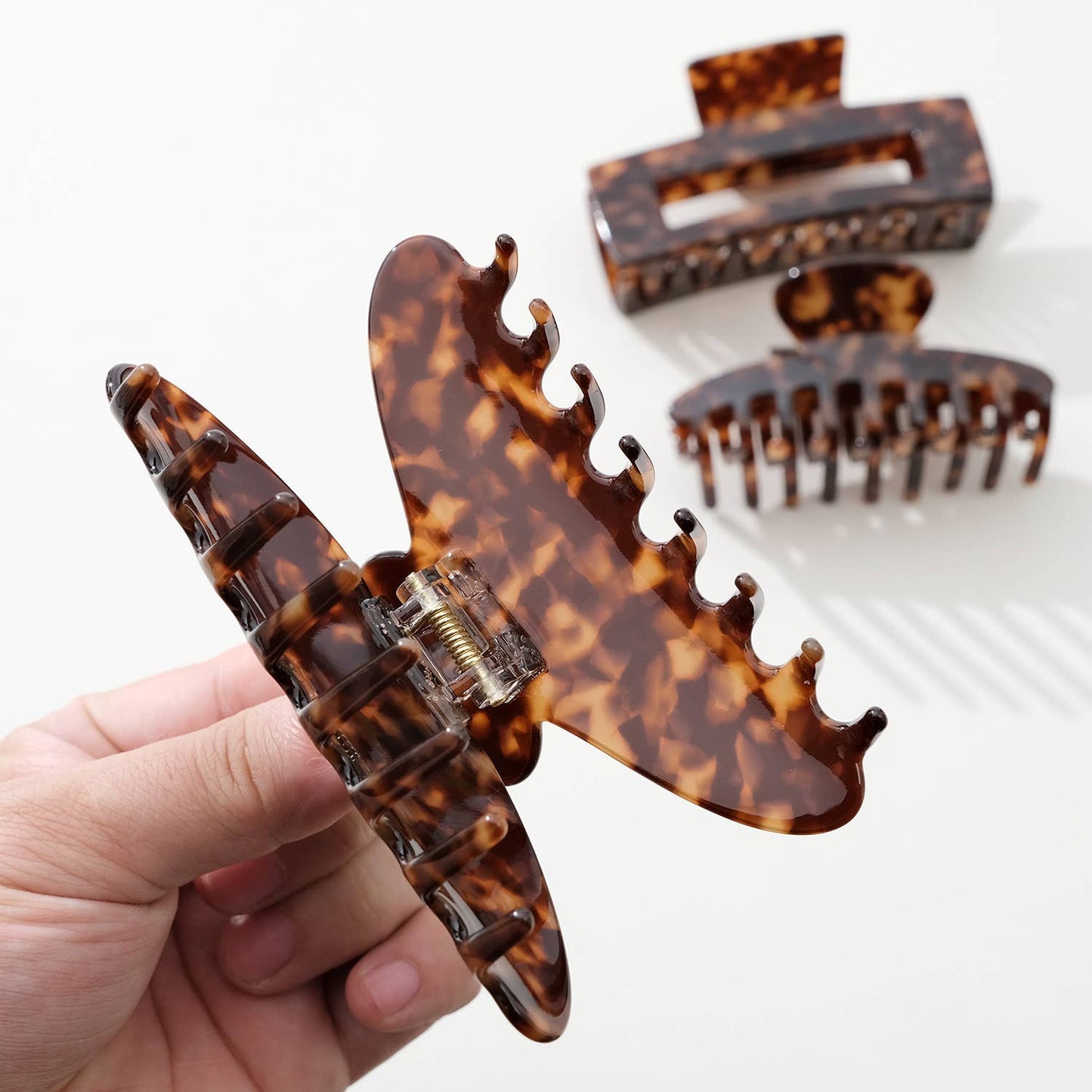 Deep Tortoise Large | Assorted Large Claw Clips