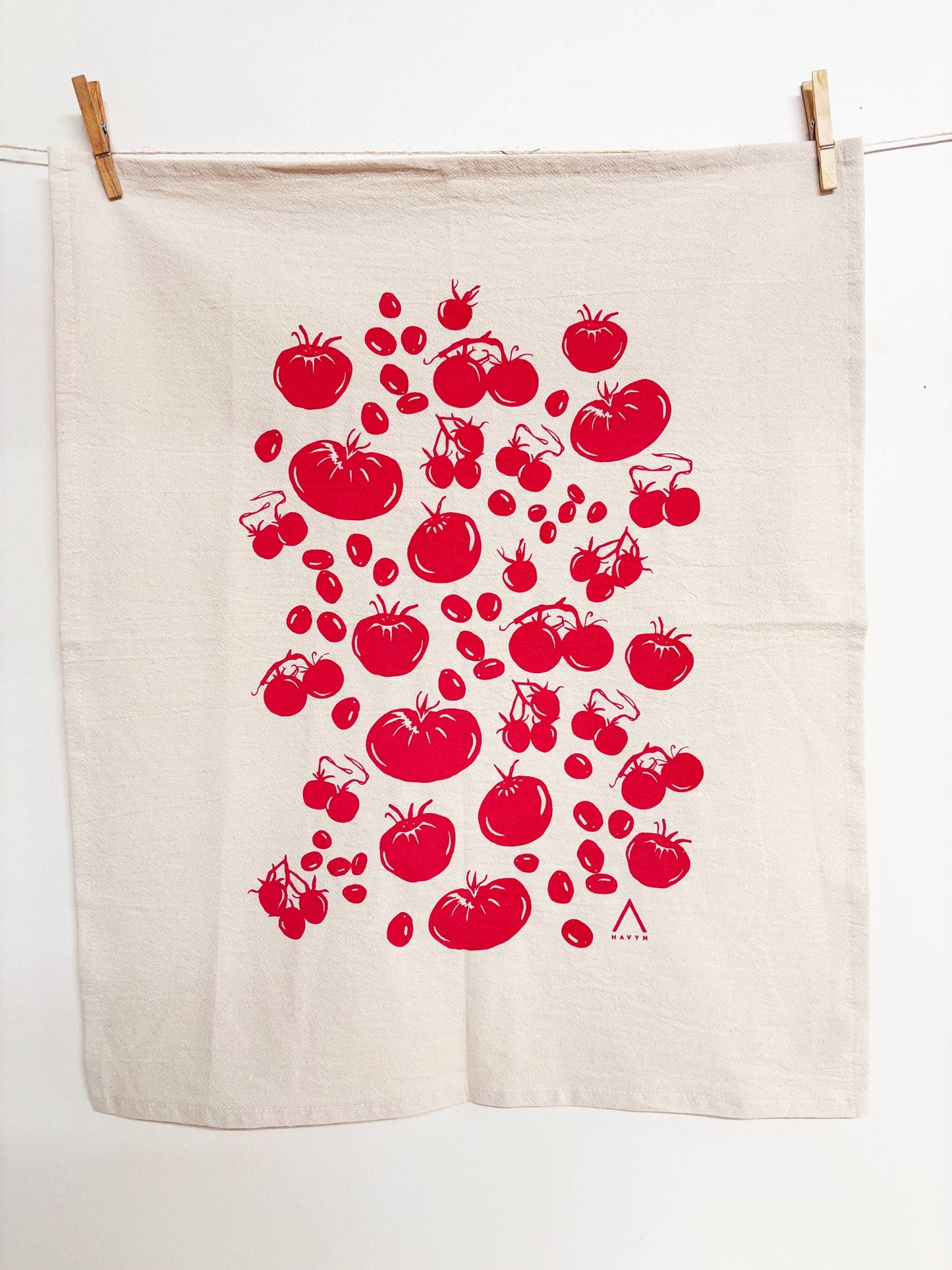 Tomatoes Organic Tea Towel Red - 20x24