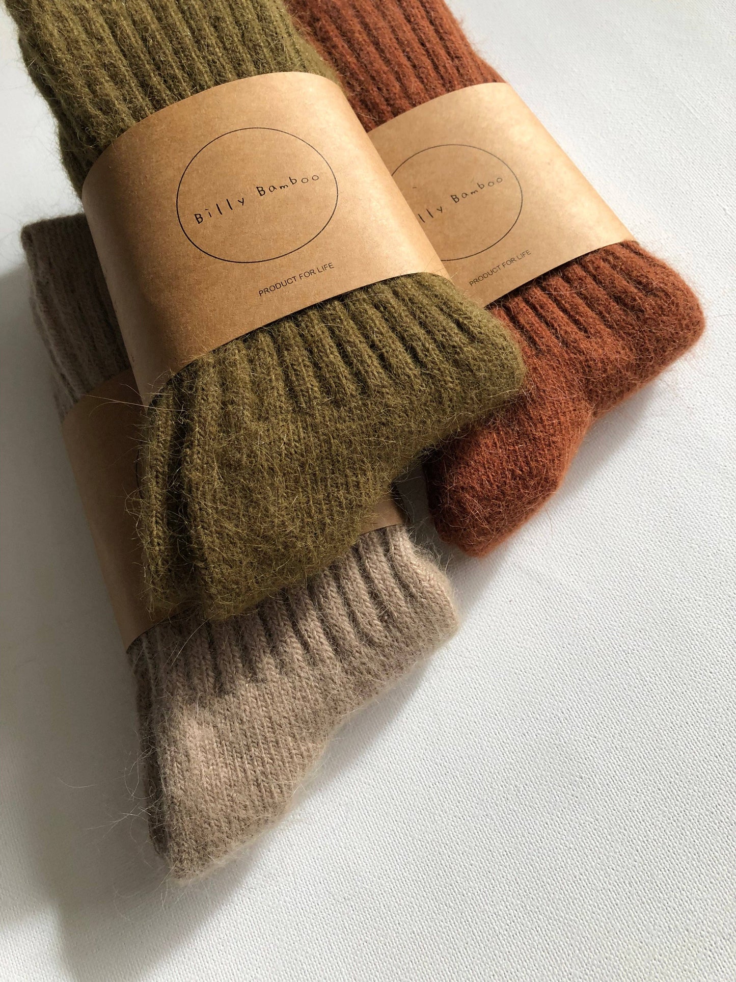 Royal Angora Cabin Socks - Neutrals