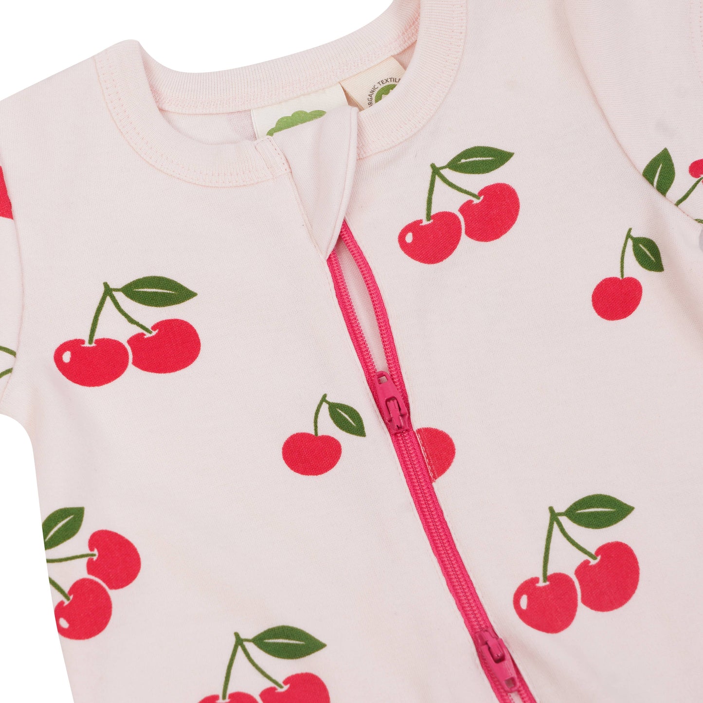 Organic Signature Print '2-Way' Zip Romper - Short Sleeve