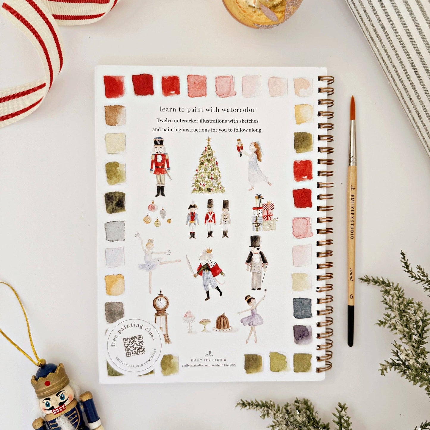 PREORDER: Nutcracker watercoloUr workbook (pick up December 12th)