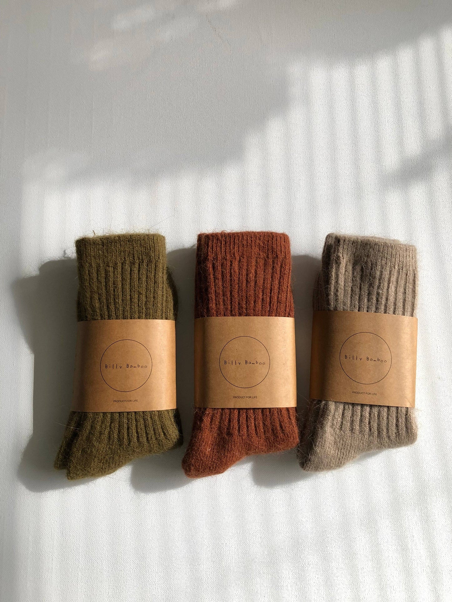 Royal Angora Cabin Socks - Neutrals