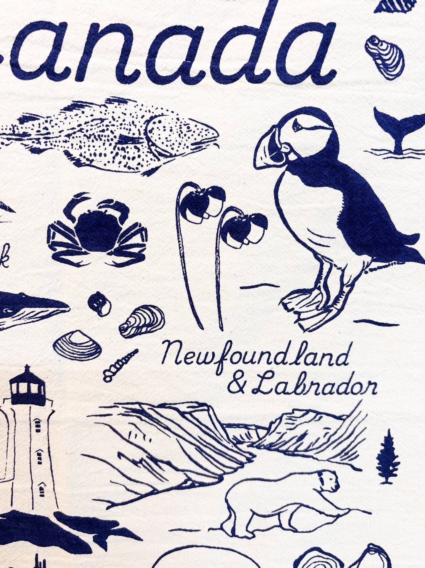 Atlantic Canada Commemorative Organic Tea Towel - 20x24