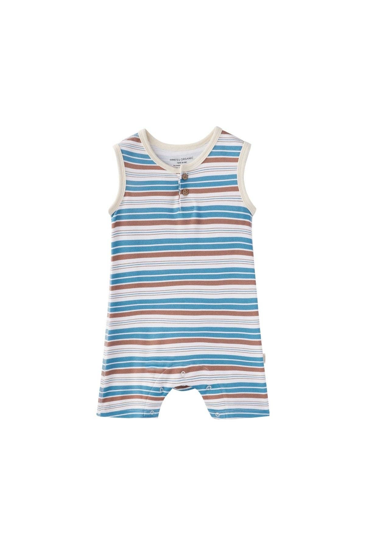 Baby Organic Bamboo Tank Romper-Stripe