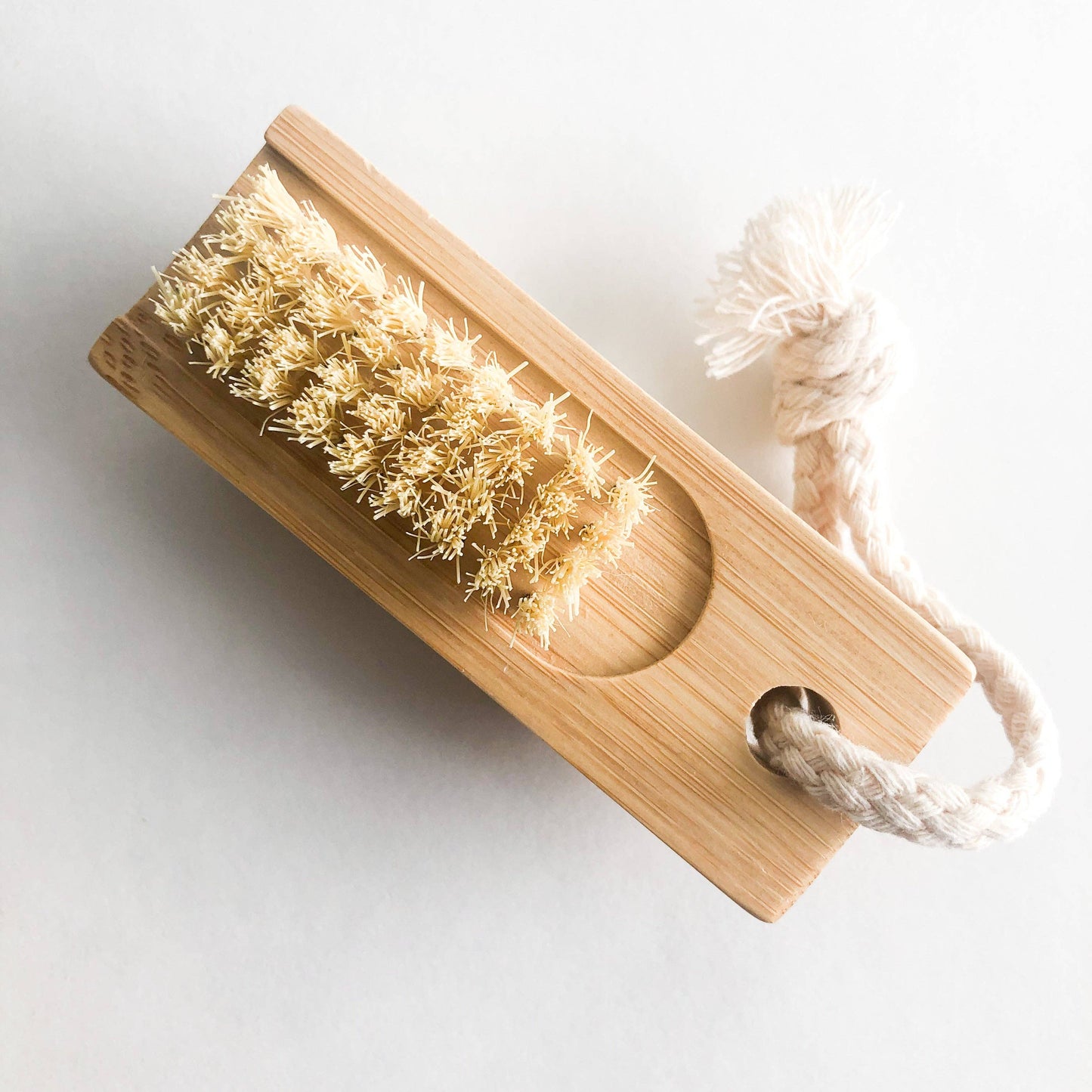 Double Sided Bamboo Nail Brush - Natural Sisal Bristles