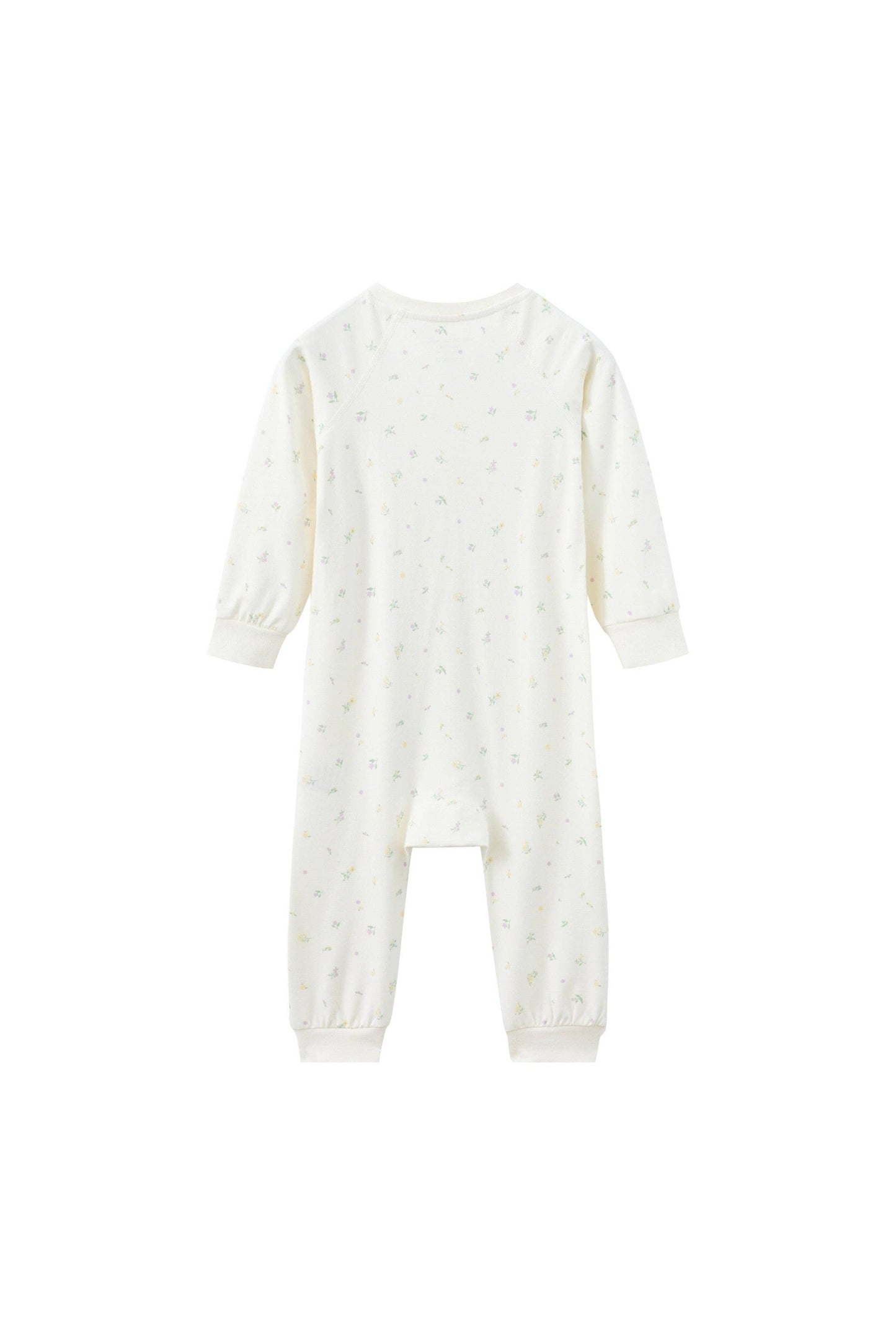 Organic Bamboo Zip-up Bodysuit-Floral