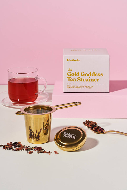 The Gold Goddess Tea Strainer