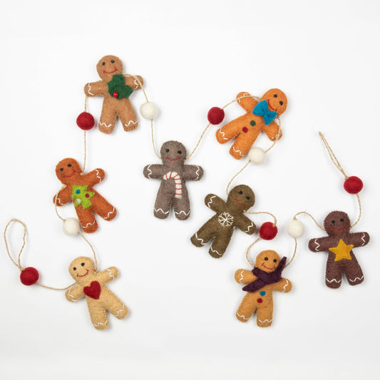 Garland - Felt Gingerbread Man - Christmas Decor