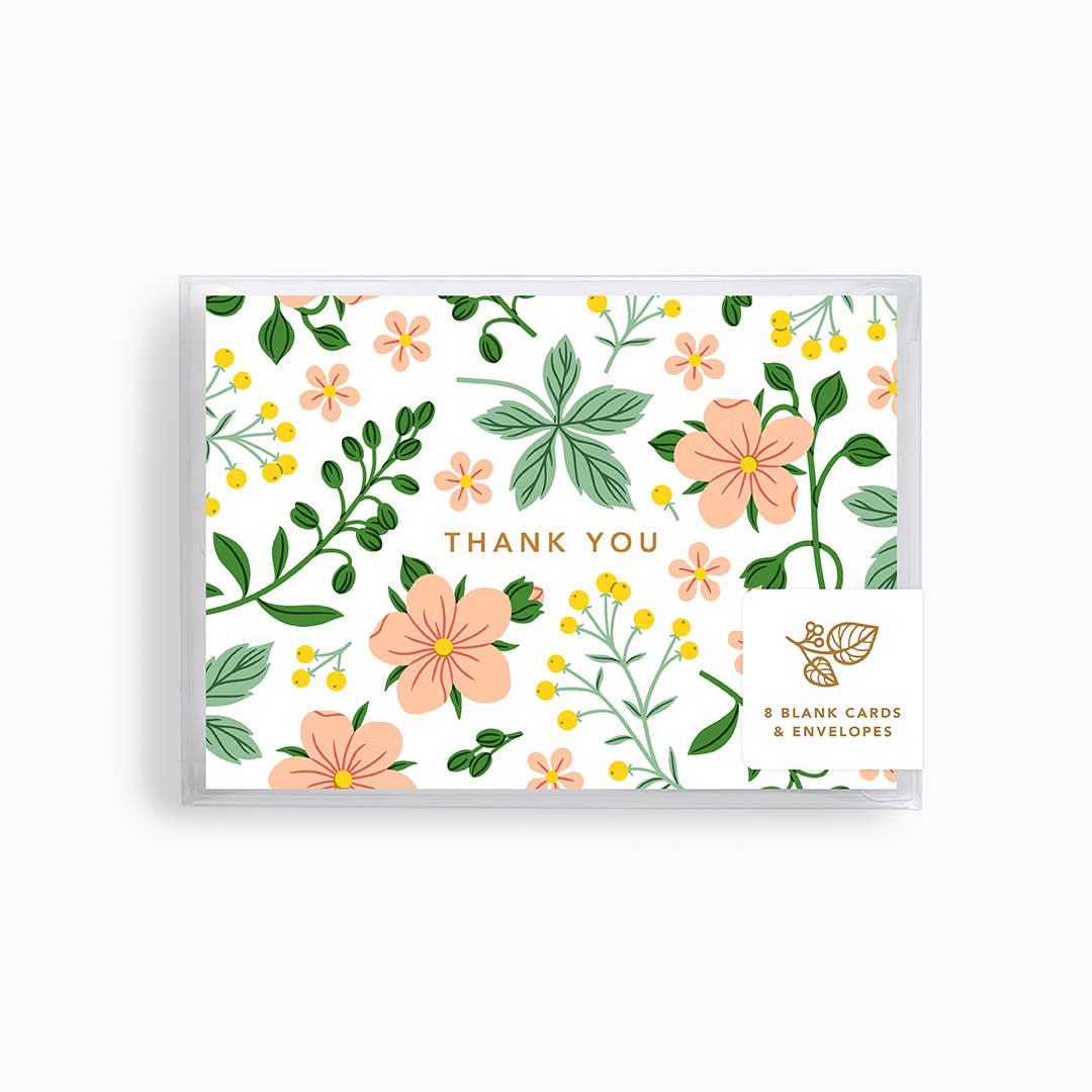 Wild Garden Thank You | Mini Card | Boxed Set of 8