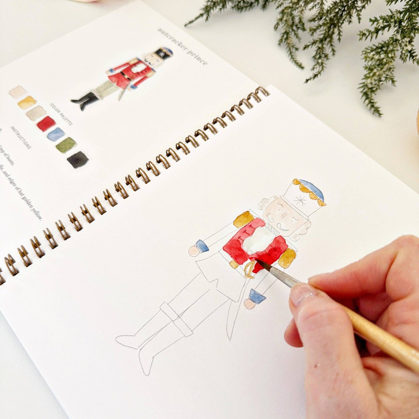 PREORDER: Nutcracker watercoloUr workbook (pick up December 12th)