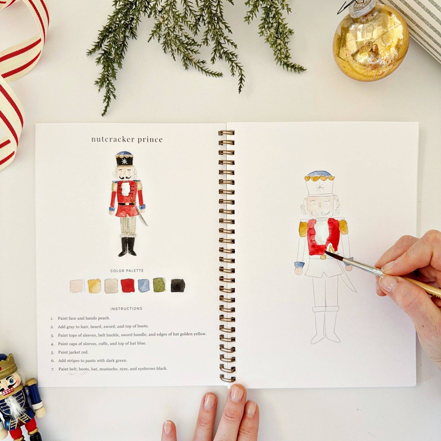 PREORDER: Nutcracker watercoloUr workbook (pick up December 12th)