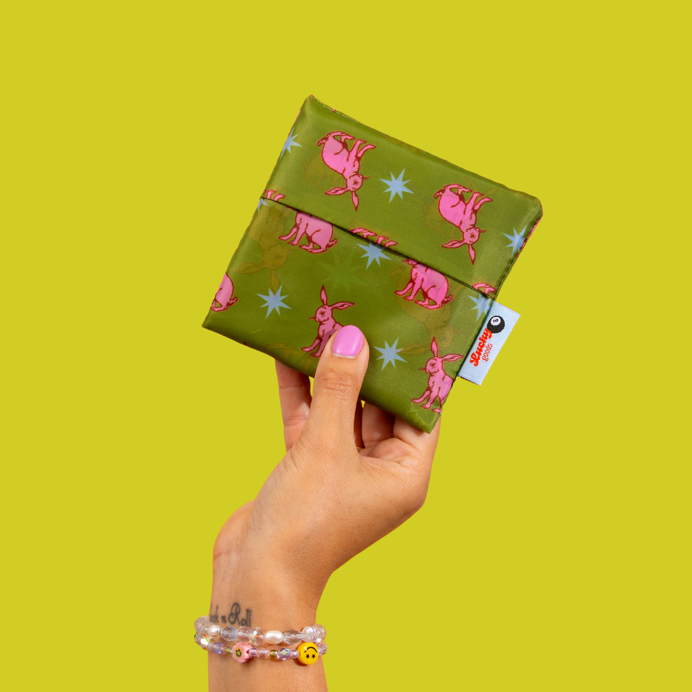 Lucky Rabbit Pattern Foldable Nylon Tote