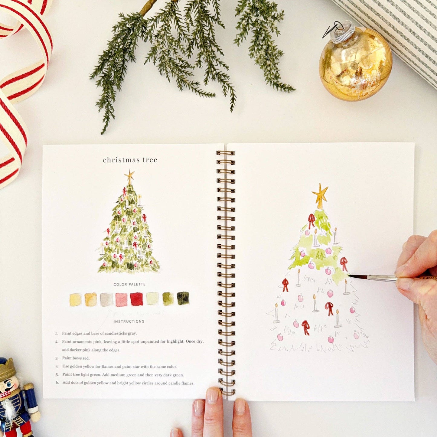 PREORDER: Nutcracker watercoloUr workbook (pick up December 12th)