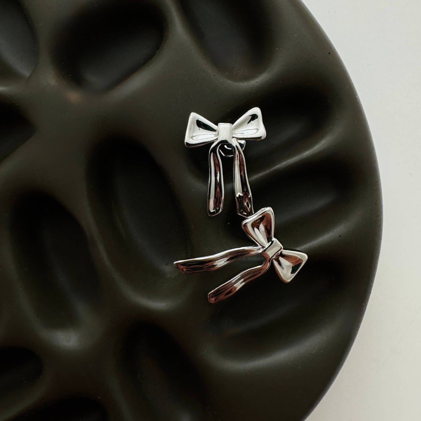 Yasmine Bow Studs- Silver