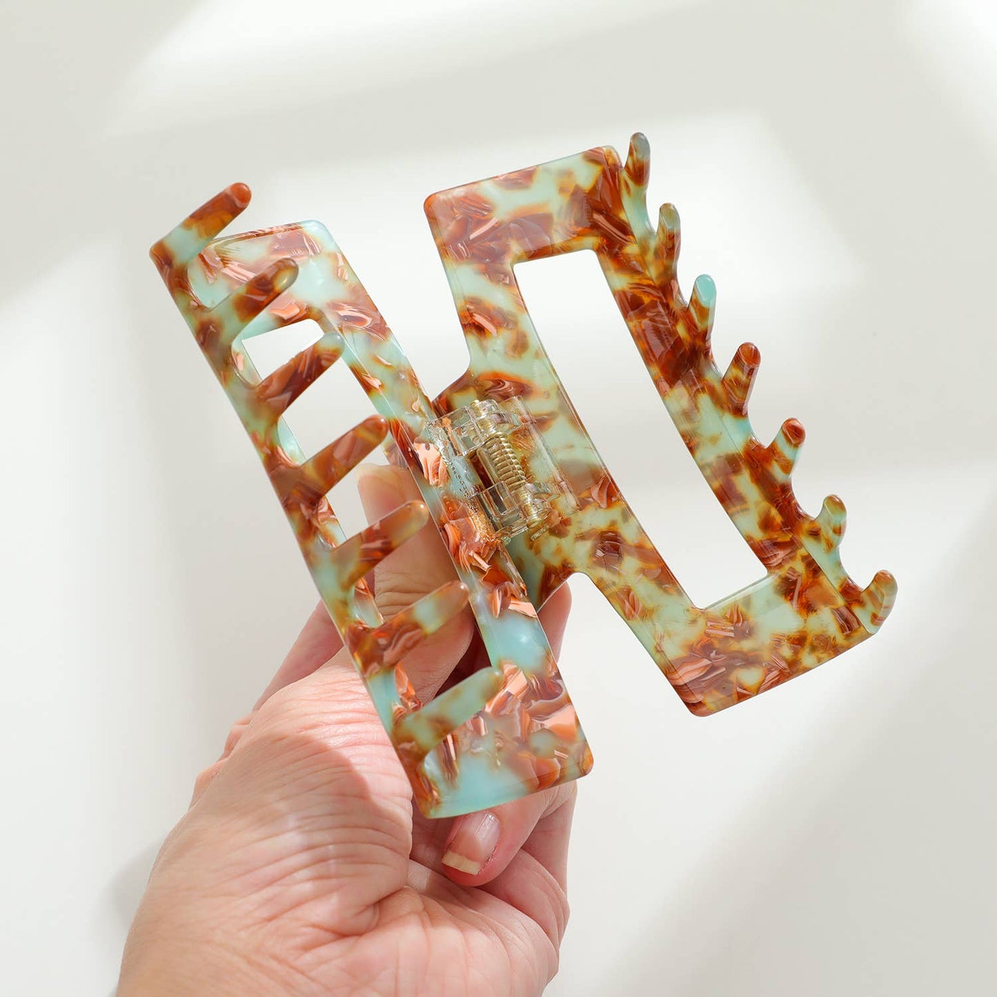 Sage | Large Multicolor Rectangle Eco-Friendly Claw Clip