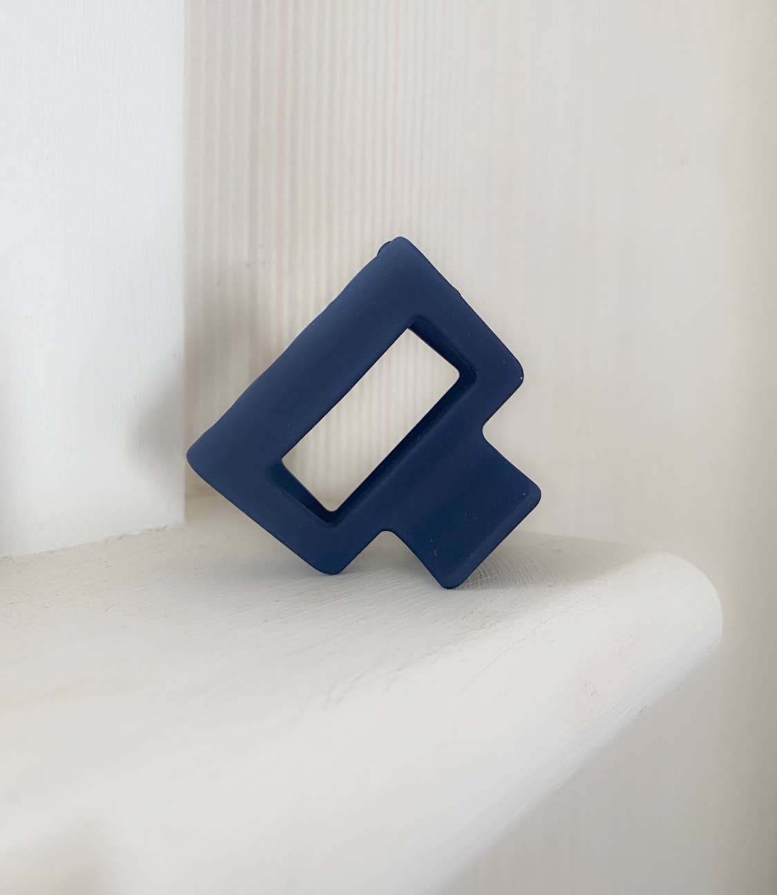 Navy Blue Matte Small (5cm) Block Claw Clip