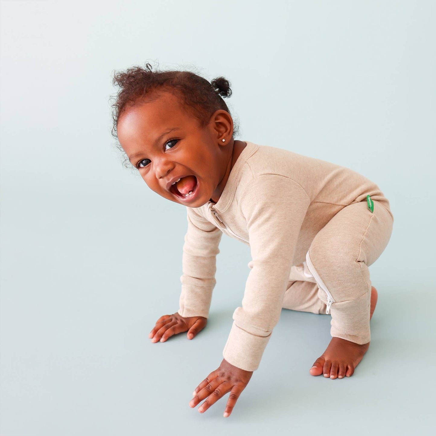 Snuggle Soft Melange '2-Way' Zipper Romper