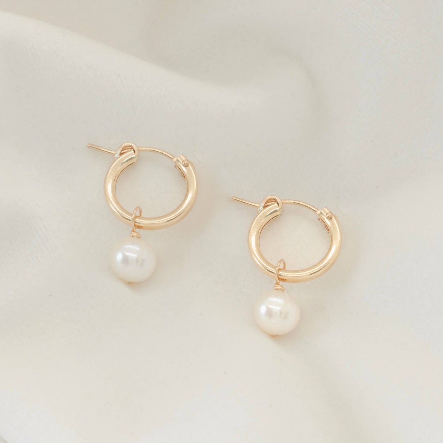 Pearl Hoop Earrings