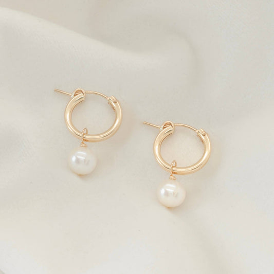 Pearl Hoop Earrings