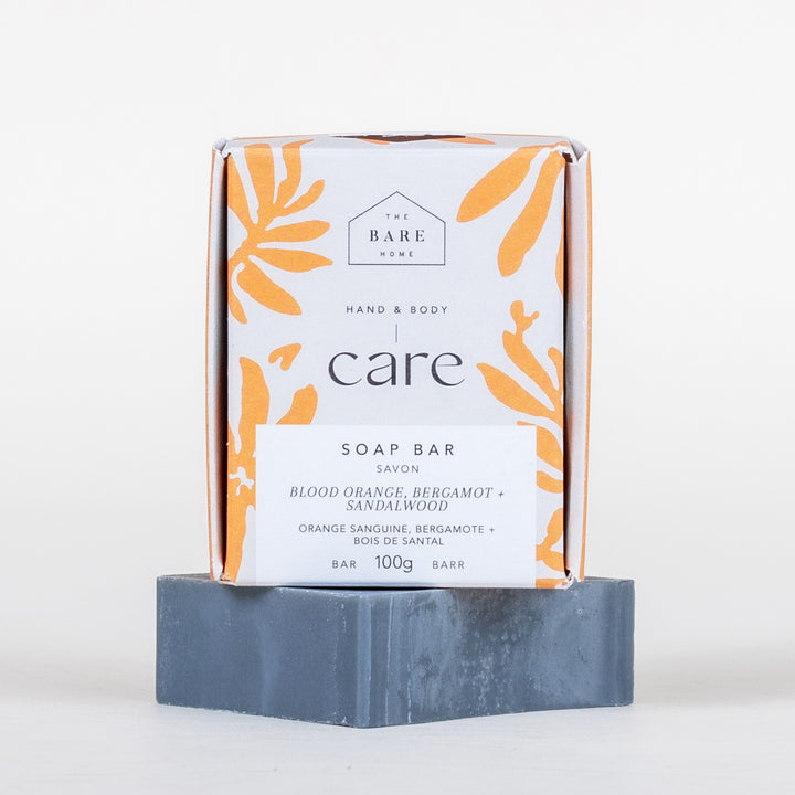 Hand + Body Bar Soap Blood Orange, Bergamot + Sandalwood