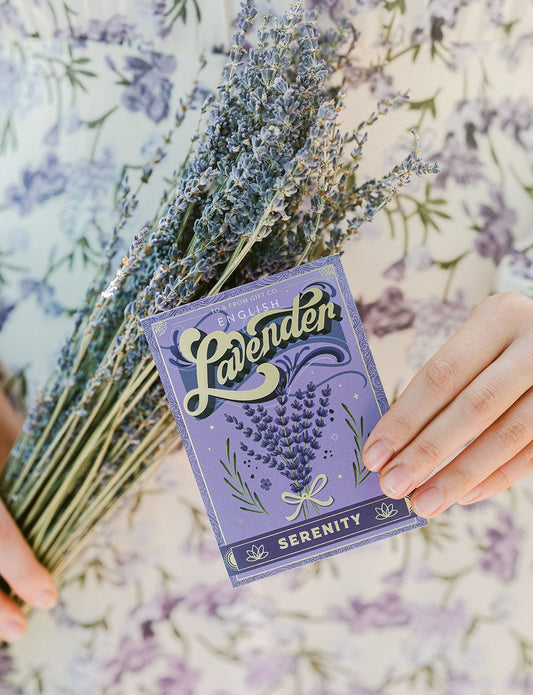 Lavender (Serenity) - GOLD FOIL Seed Packet