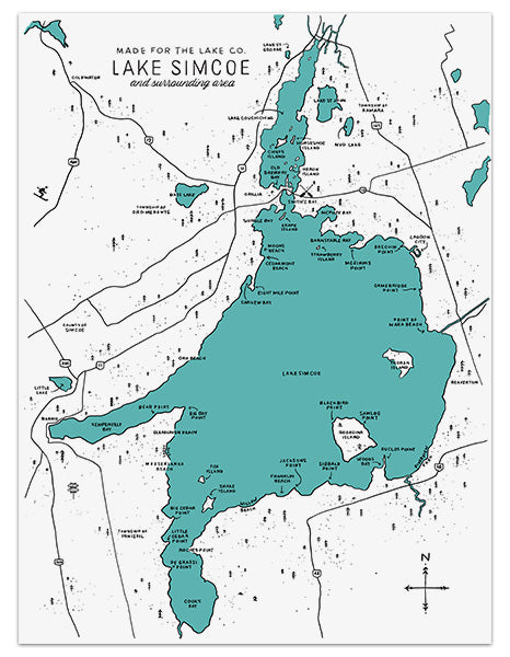 Lake of Simcoe Map – Kala House of Colour