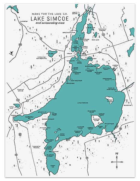 Lake of Simcoe Map