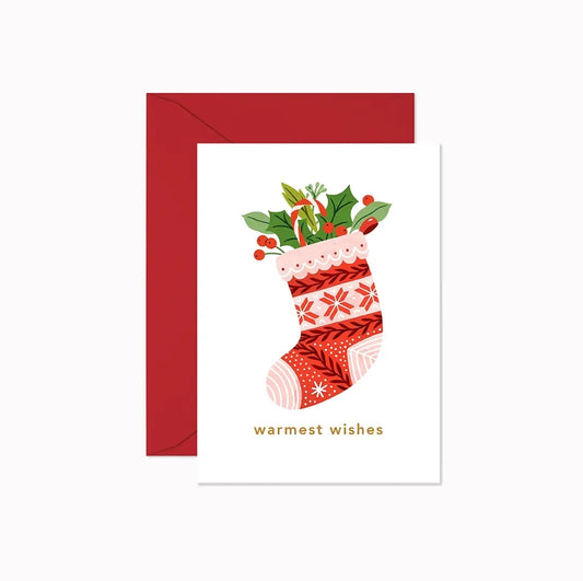 Warmest Wishes Stocking| Mini Card