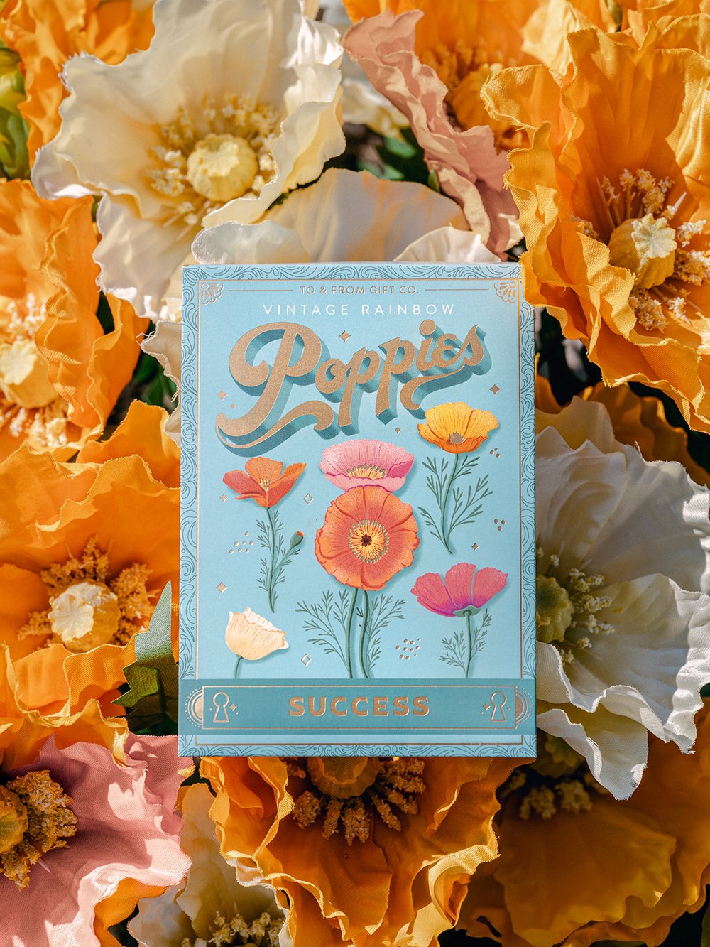 Vintage Rainbow Poppies (Success) - Seed Packet