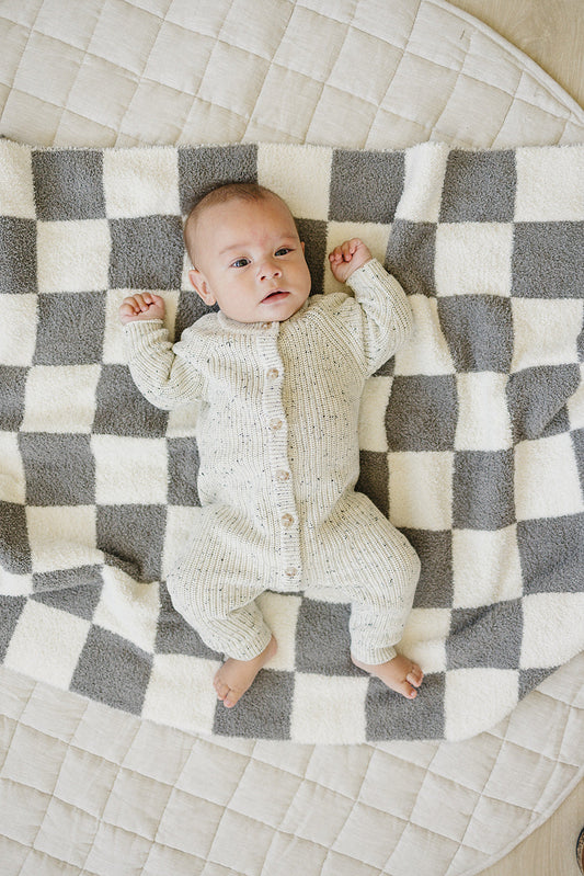 Heather Grey Chunky Knit Romper