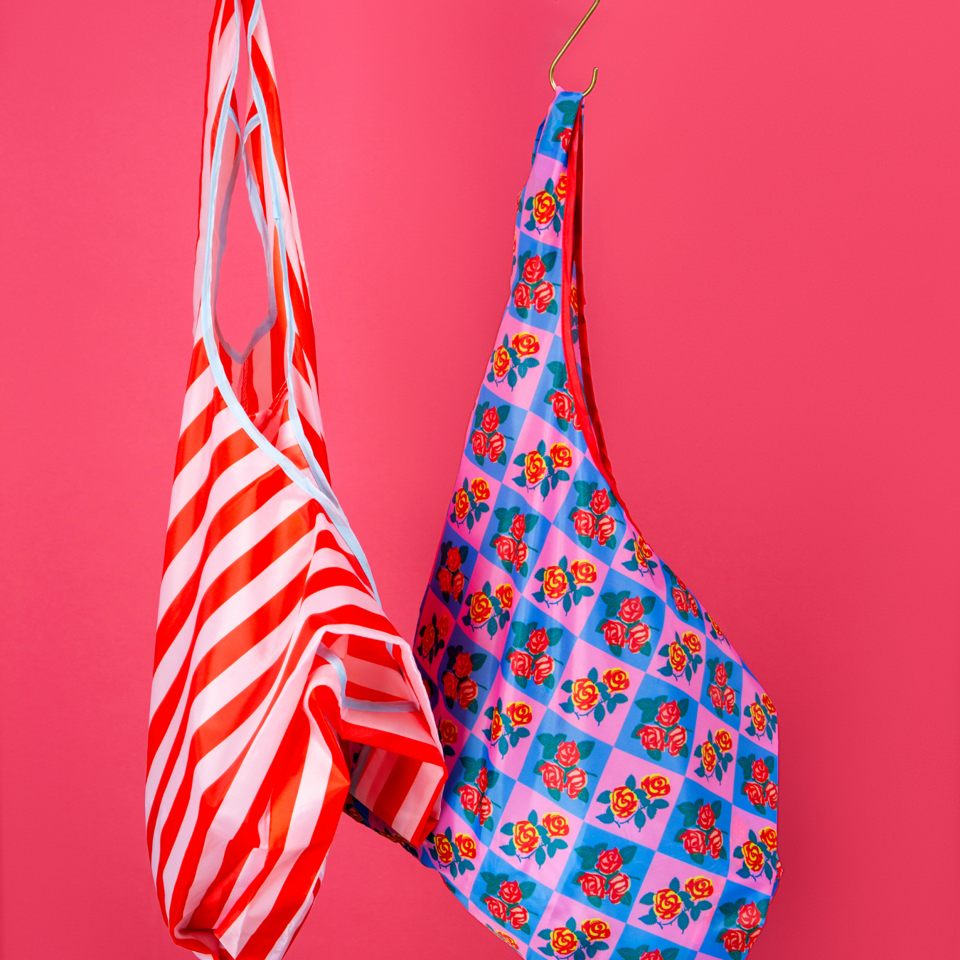 Charming Florals Foldable Nylon Tote